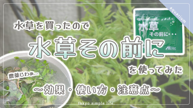 水草を買ったので 水草その前に を使ってみた 効果 使い方 注意点 Tokyosimplelife